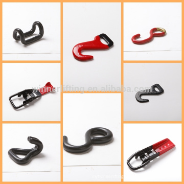 1'' black coated hook metal S hook